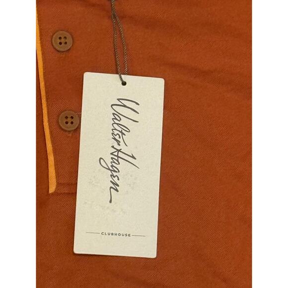 Walter Hagen Polo Shirt Mens Small Orange Clubhouse Golf Performance Lightweight - Picture 3 of 8
